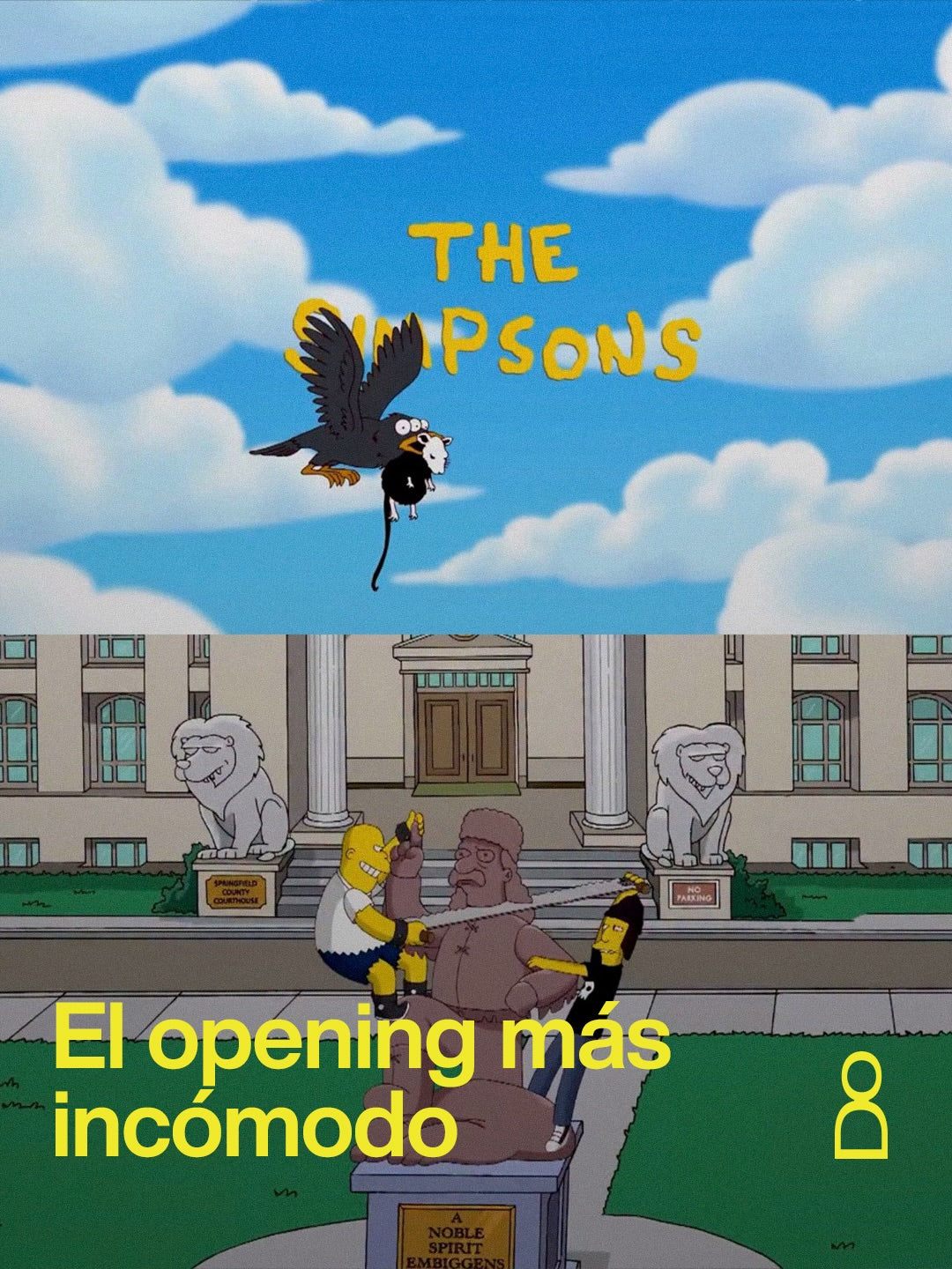 en 2010, Banksy llevó la apertura de The Simpsons hasta una fábrica marcada...